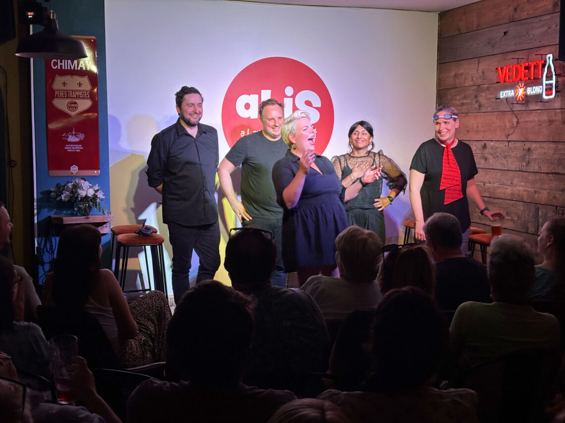 The cast of Murder Inc on stage at Thread